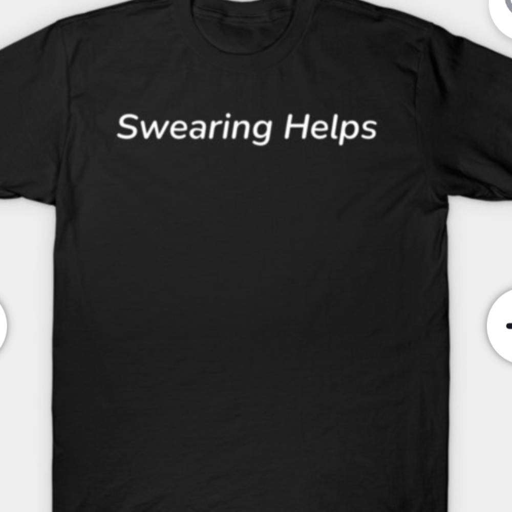 Black Graphic T-Shirt with White Text